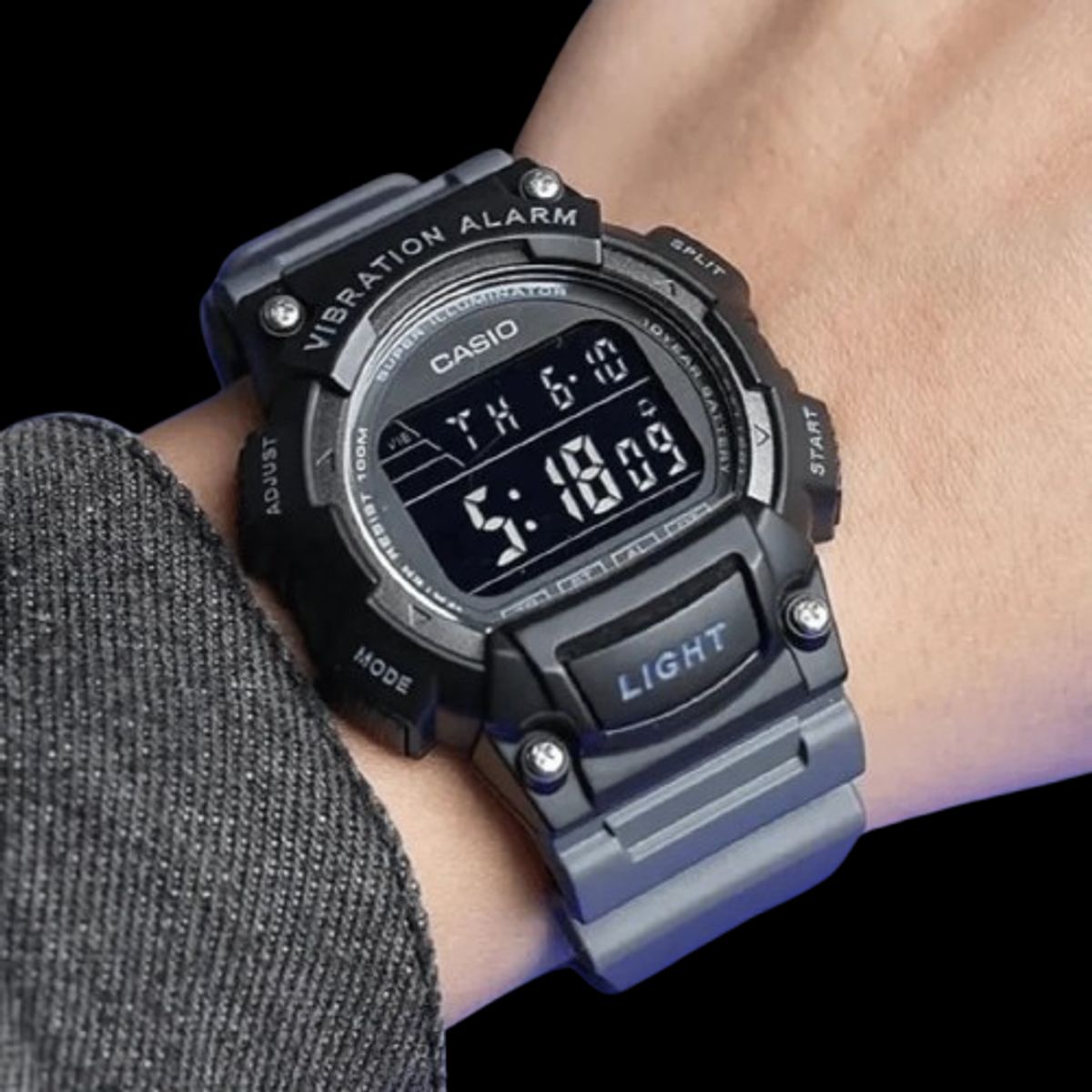 CASIO - RELOJ CASIO W736H-8BV HOMBRE DEPORTIVO ALARMA VIBRACION