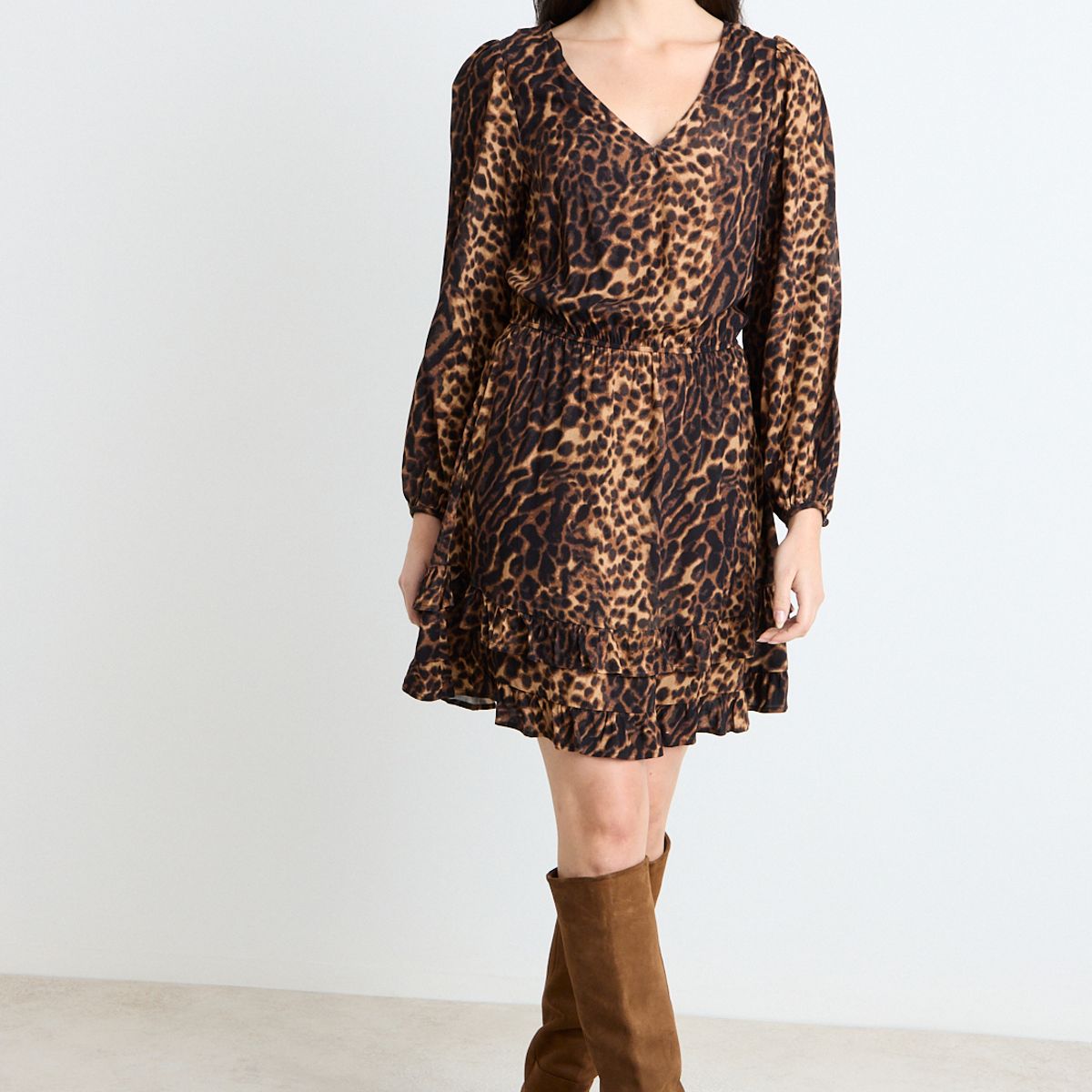 ASH - Vestido Corto Café Mujer Ash