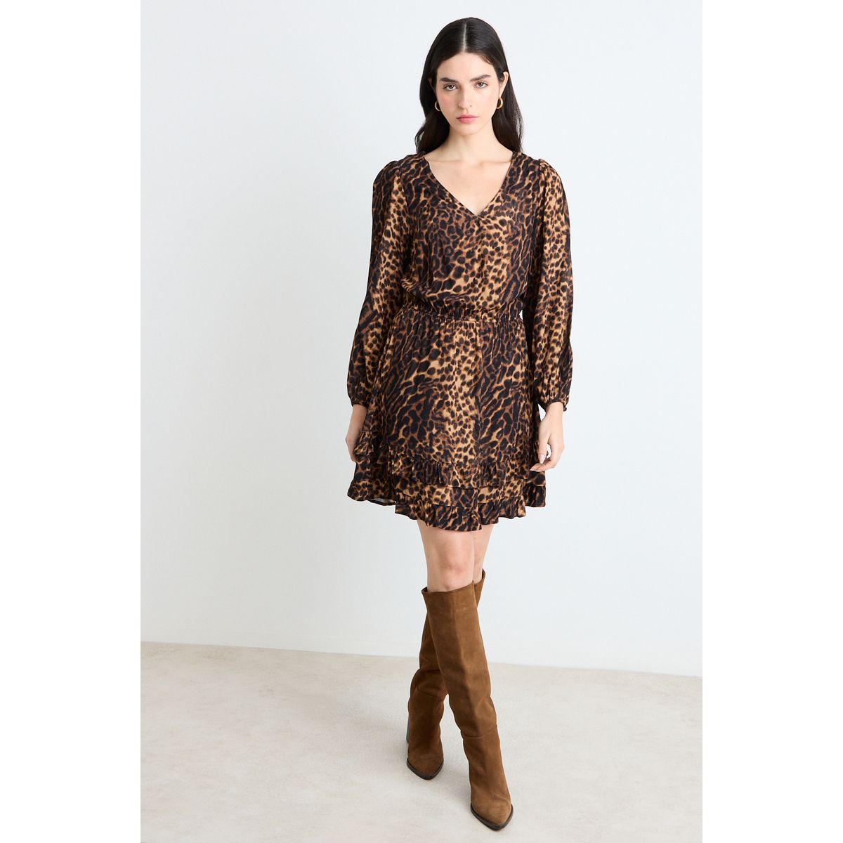 ASH - Vestido Corto Café Mujer Ash