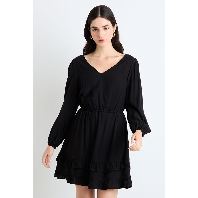 ASH - Vestido Corto Negro Mujer Ash