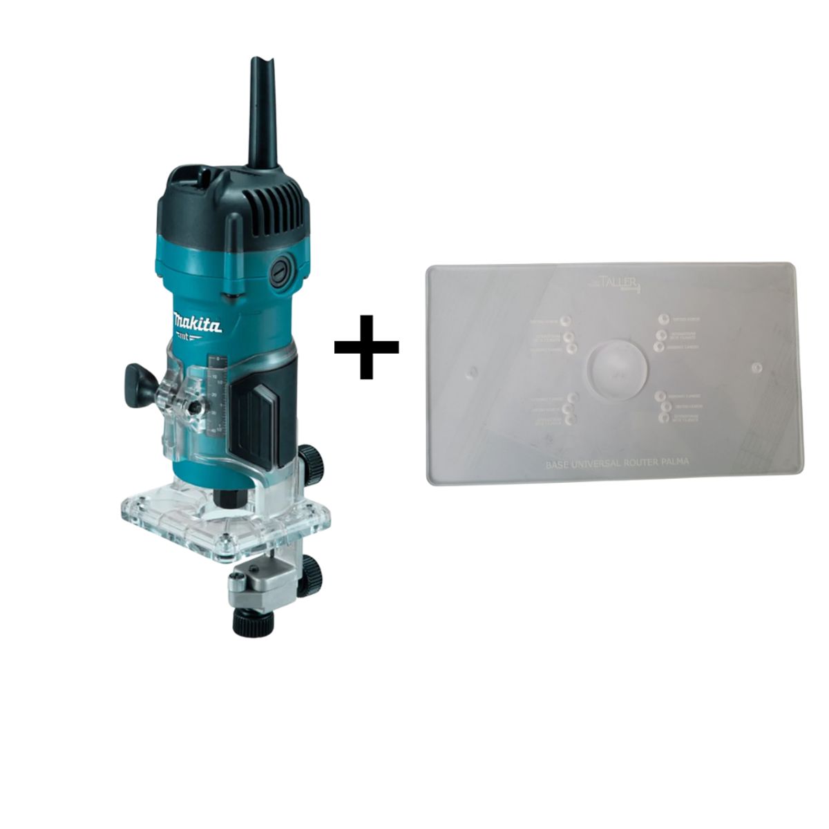 MAKITA - Fresadora 530w 1/4 M3700b mt + Base universal Makita