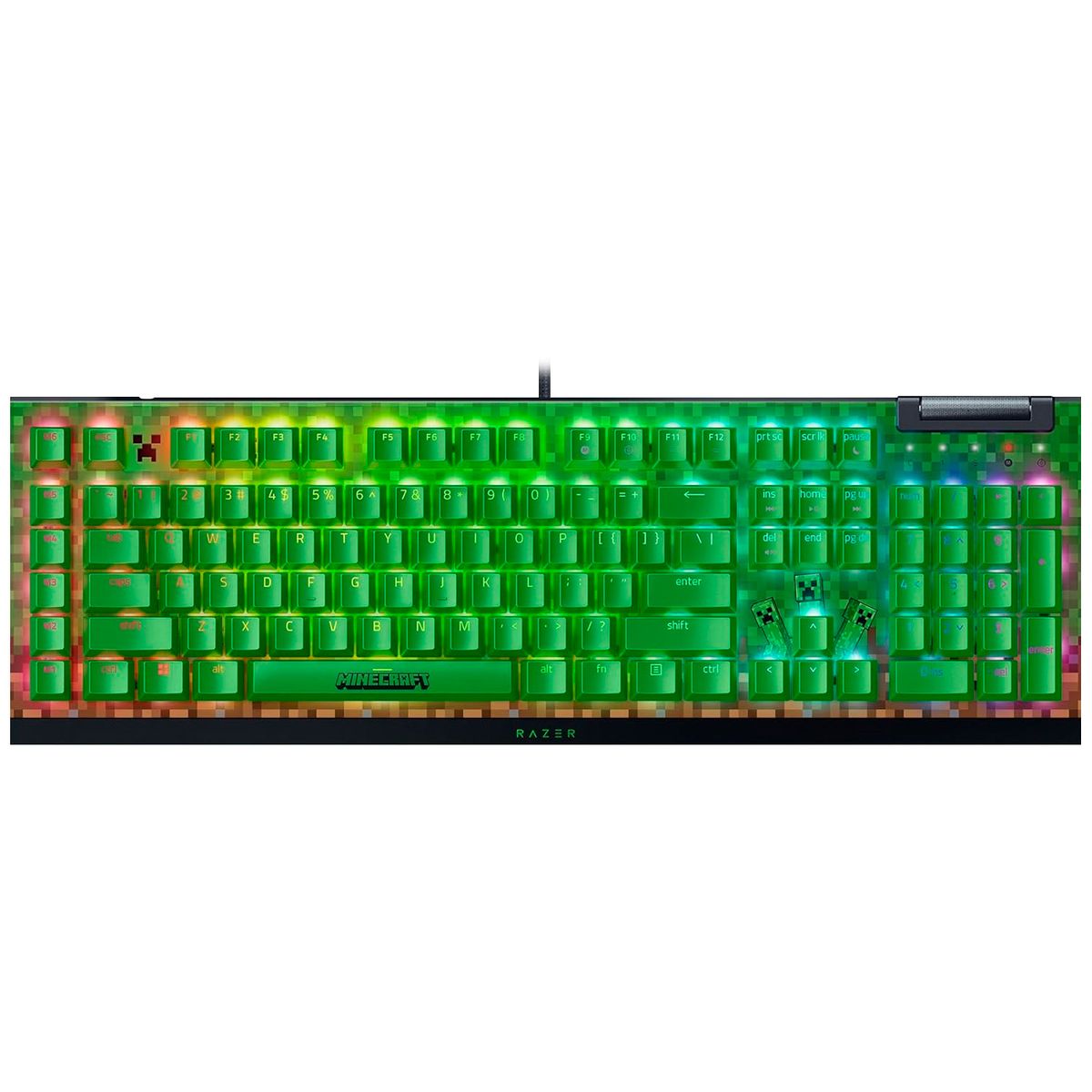 RAZER - Teclado Gamer Razer Blackwidow V4 X Minecraft Edition Green