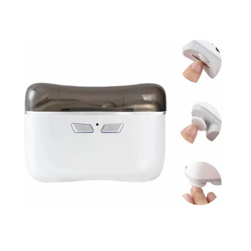 GENERICO - Cortauñas Eléctrico 2 En 1 Lámpara Pulidora Automatico Blanco