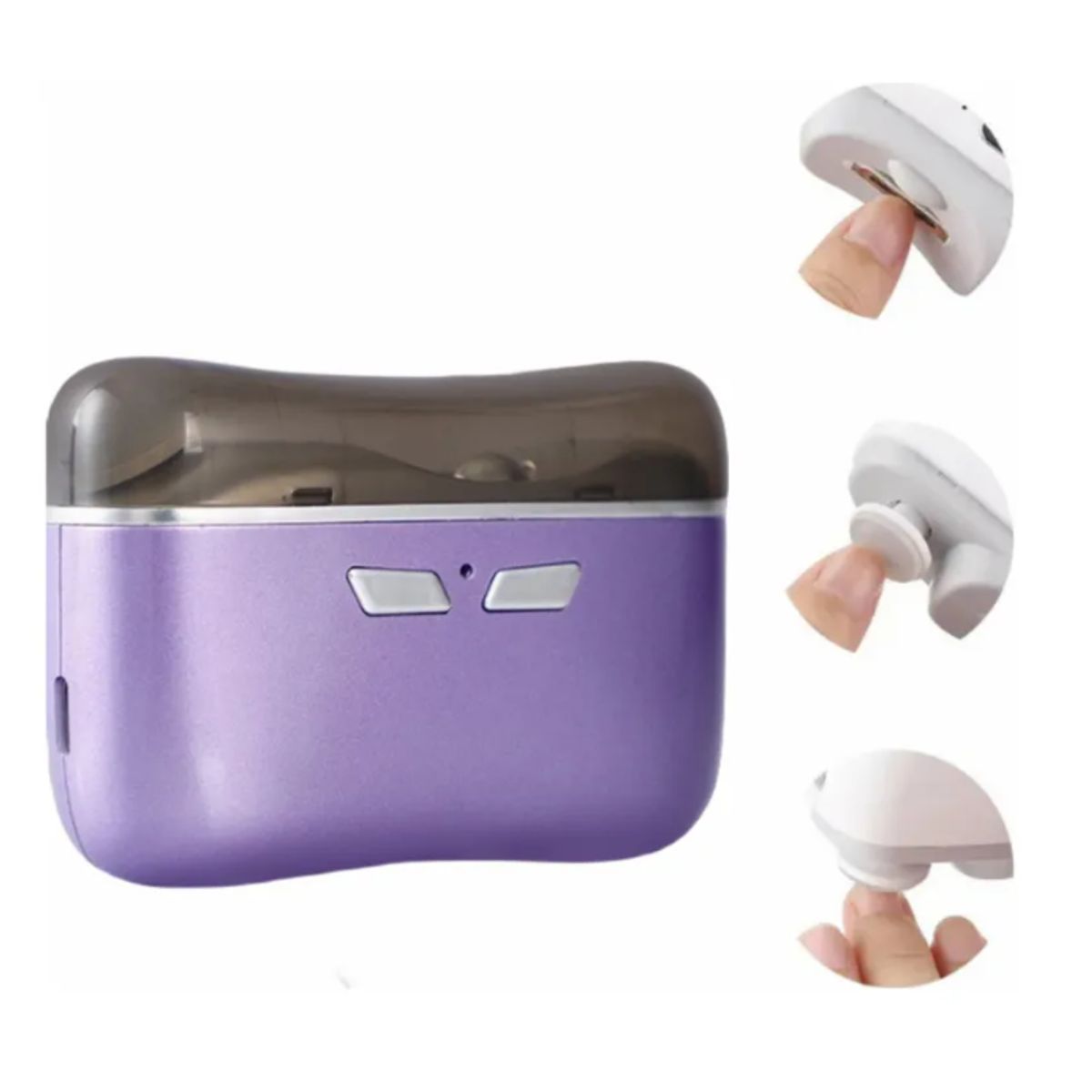 GENERICO - Cortauñas Eléctrico 2 En 1 Lámpara Pulidora Automatico Violeta