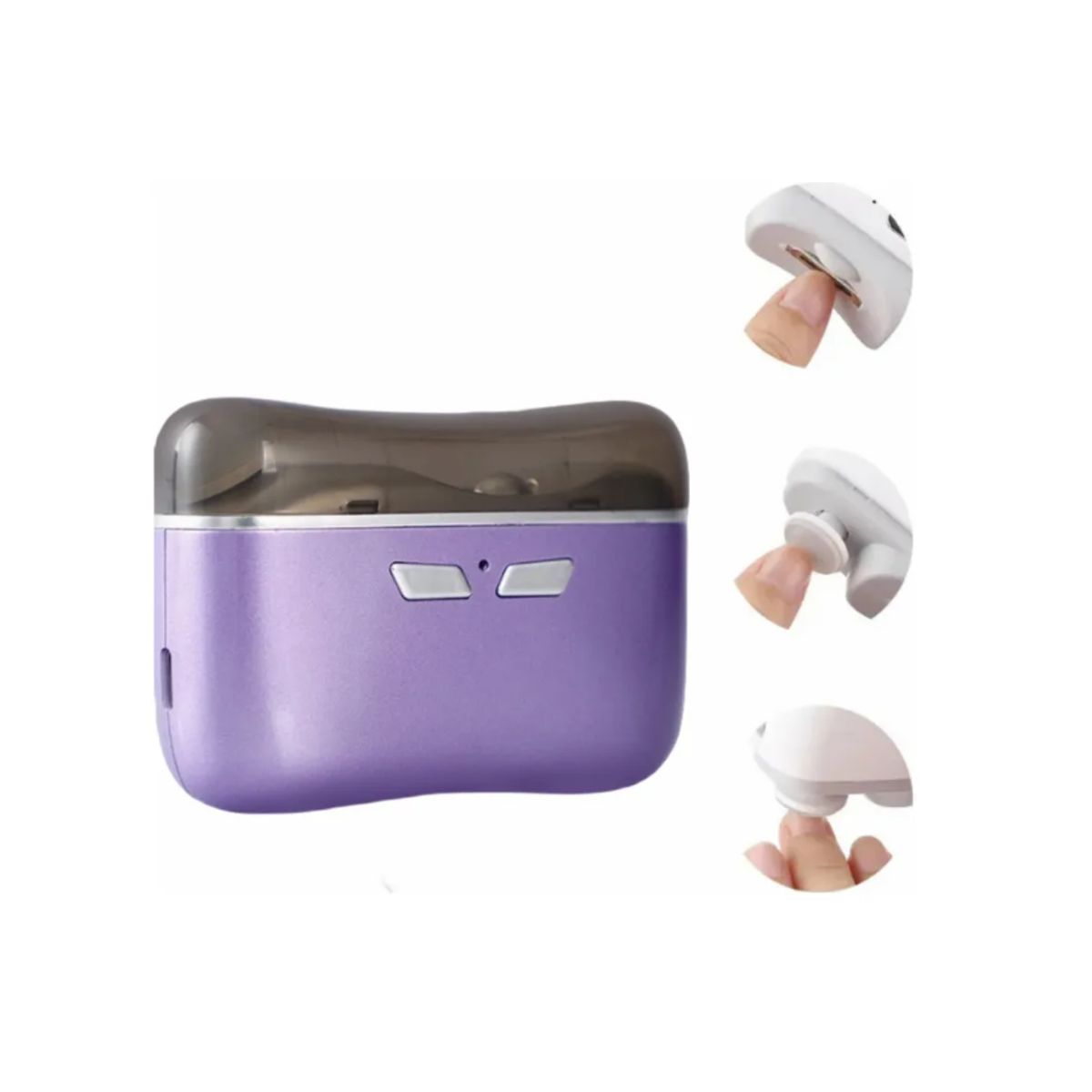 GENERICO - Cortauñas Eléctrico 2 En 1 Lámpara Pulidora Automatico Violeta