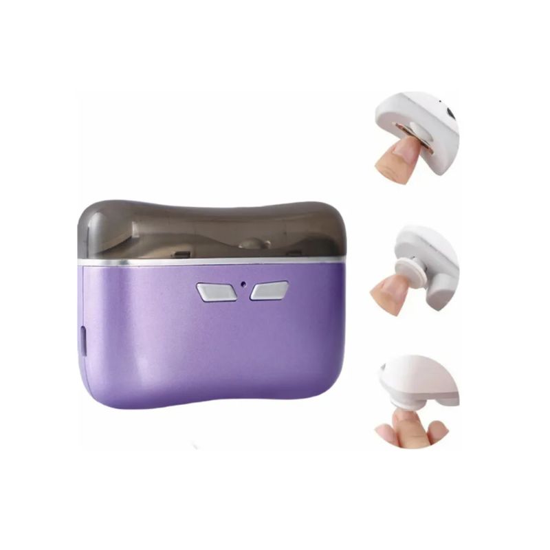 GENERICO - Cortauñas Eléctrico 2 En 1 Lámpara Pulidora Automatico Violeta