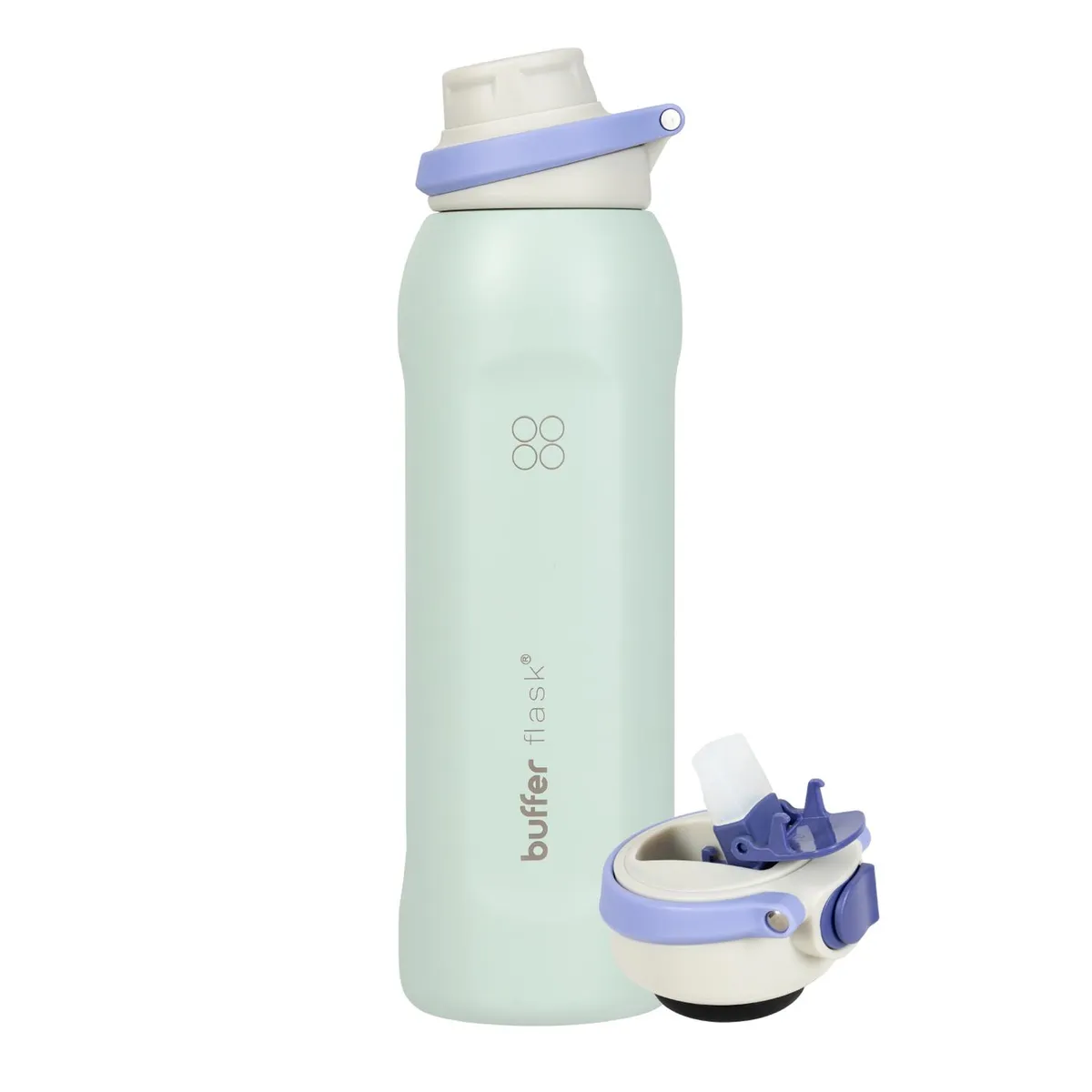 BUFFER FLASK - Termo Agua Botella Termica Acero Inox 1L+Tapas - Verde