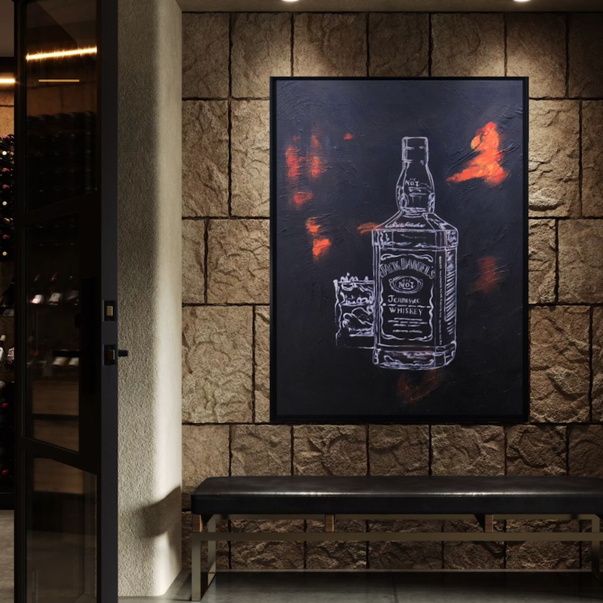 GENERICO - Cuadro Quincho Bar Jack Danields 90 x 120