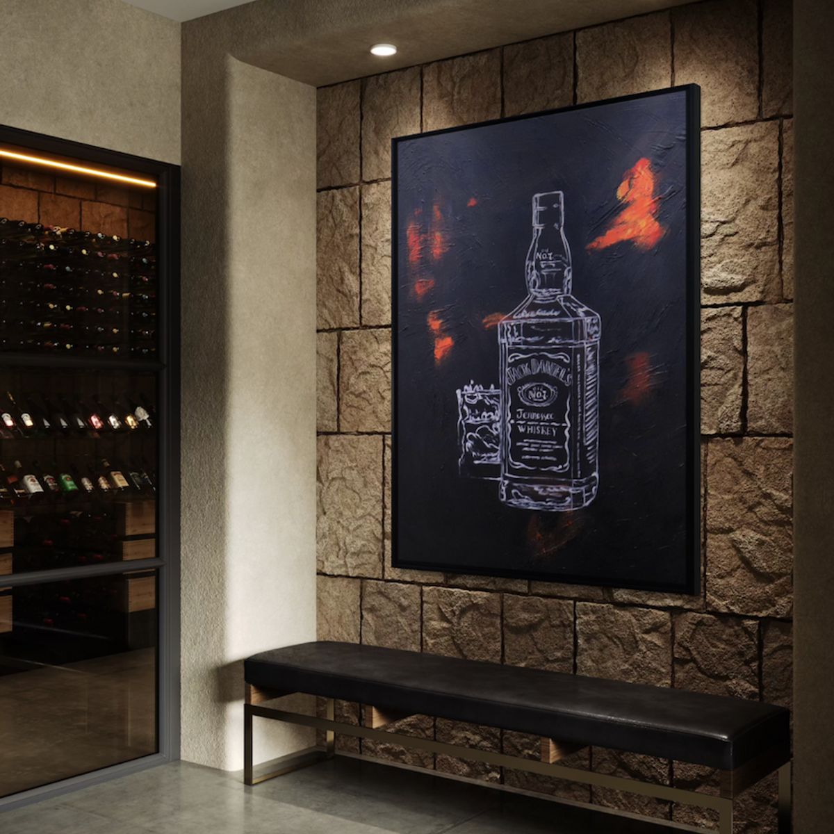 GENERICO - Cuadro Quincho Bar Jack Danields 90 x 120