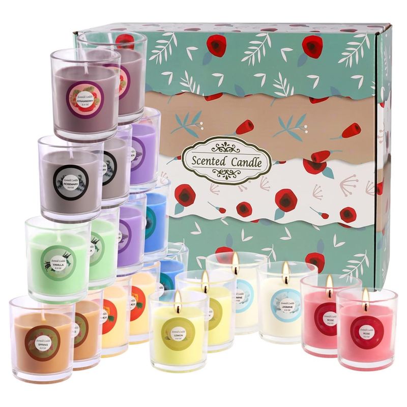 GENERICO - 20 Velas Aromaticas Decorativa Fragancia Ambientes Hogar