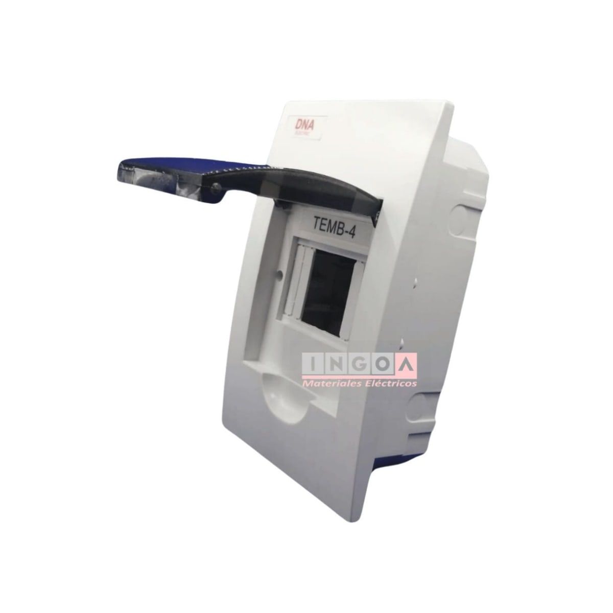 GENERICO - Tablero Plastico 4 Modulos Embutido Libre Halog. Tapa Transp.