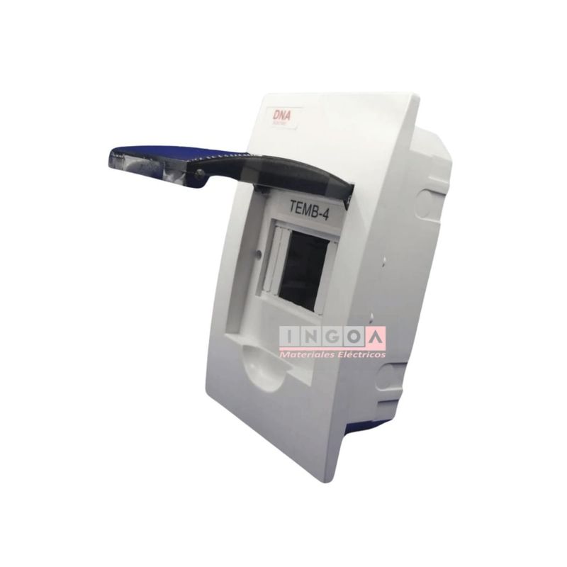 GENERICO - Tablero Plastico 4 Modulos Embutido Libre Halog. Tapa Transp.