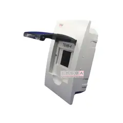 GENERICO - Tablero Plastico 4 Modulos Embutido Libre Halog. Tapa Transp.
