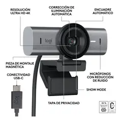 LOGITECH - 960-001548 WEBCAMMX BRIOGRAFITO ULTRA HD 4K