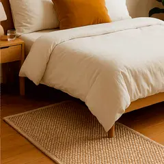 BAZHARS - Bajada de Cama 80x120 cm 100% PET Reciclado AM Carvin L-Beige