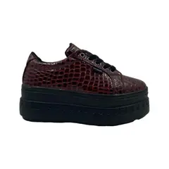HERIEL - Zapatilla Burdeos Plataforma