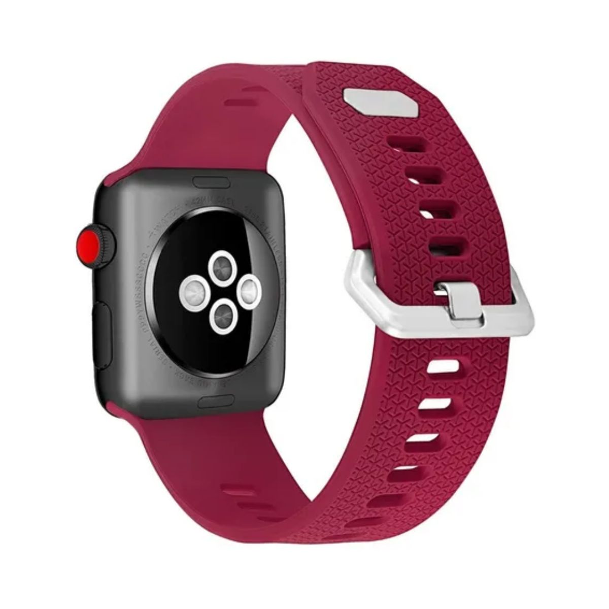GENERICO - Correa De Silicona Iwatch Applewatch Vinotinto 38-40-41MM