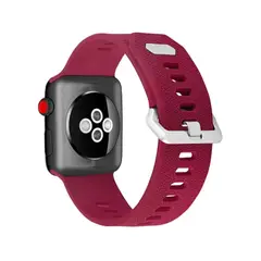GENERICO - Correa De Silicona Iwatch Applewatch Vinotinto 38-40-41MM