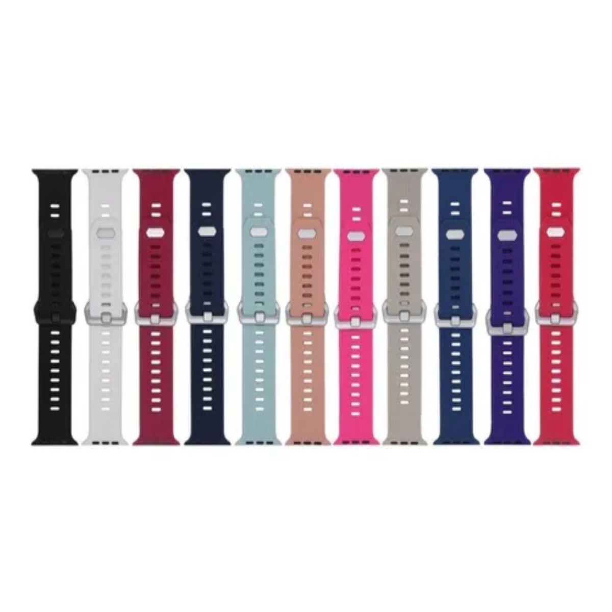 GENERICO - Correa De Silicona Iwatch Applewatch Vinotinto 38-40-41MM
