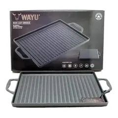 WAYU - Plancha Hierro Fundido Con Azas Iron Cast Churrasquera