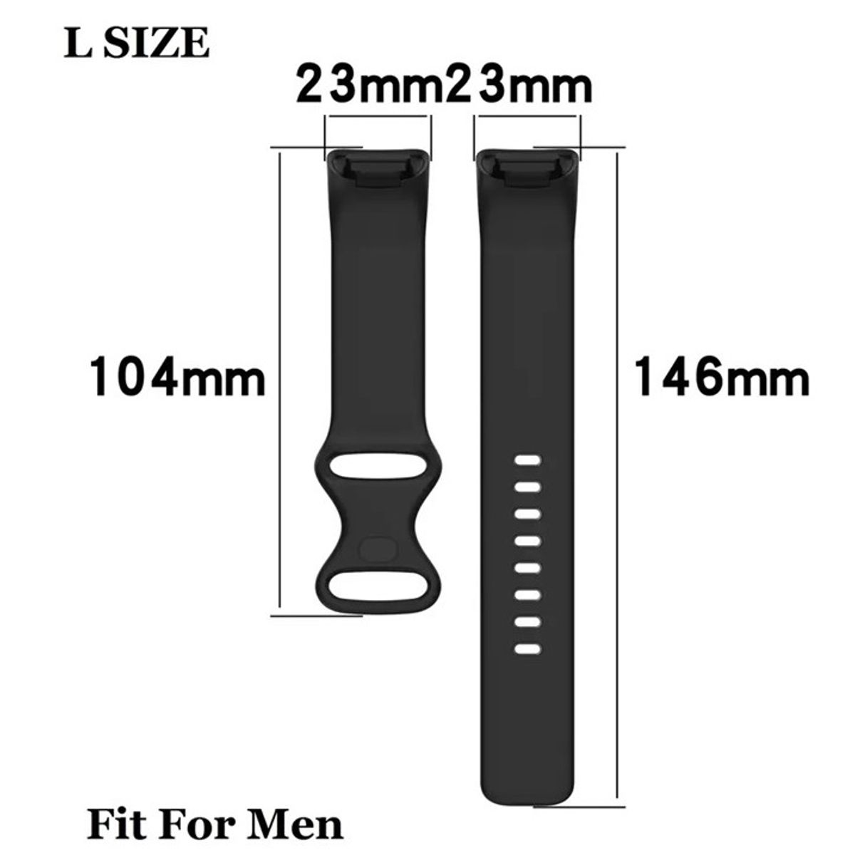 GENERICO - Correa Silicona Compatible Fitbit Charge 5 / 23mm Azul Oscur