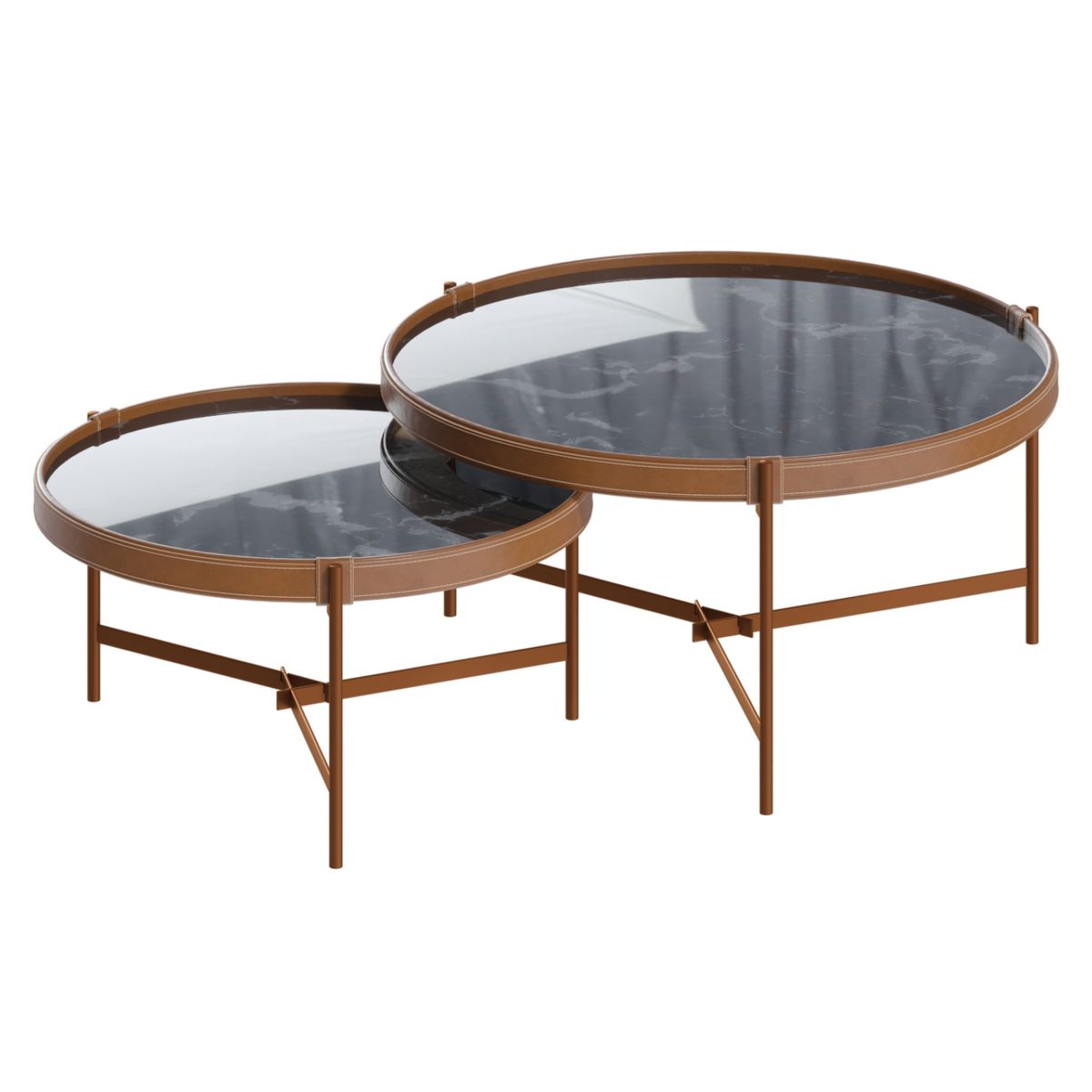 ALTAVISION - Mesa De Centro Aqua Vidrio Redonda