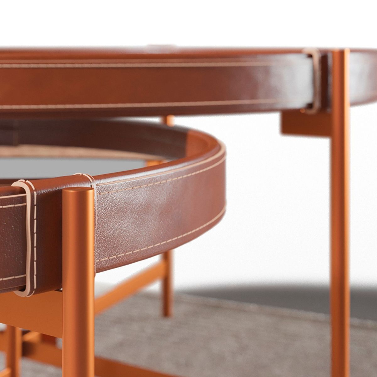 ALTAVISION - Mesa De Centro Aqua Vidrio Redonda