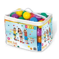 INTEX - Set 100 pelotas de Plástico 6.5cm Multicolor