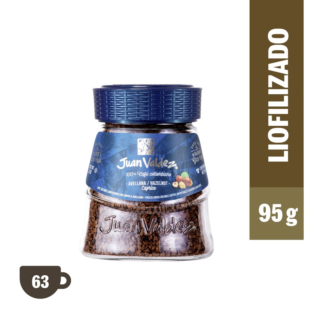 JUAN VALDEZ - Café Soluble Liofilizado Avellana 95 Gr Juan Valdez