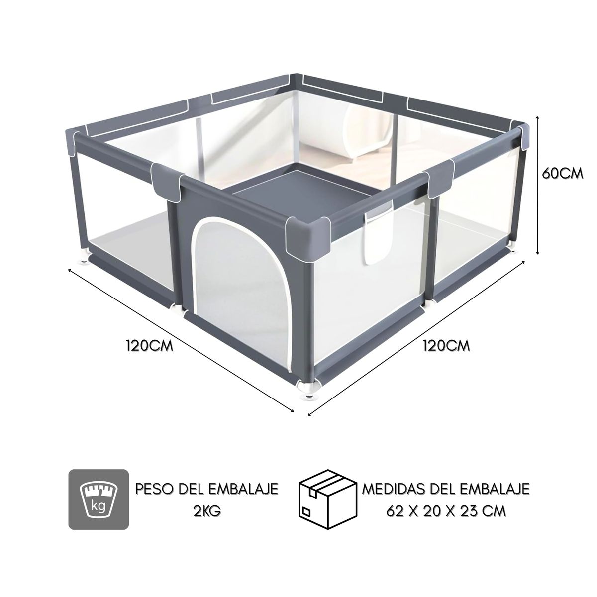 GENERICO - Corralito Para Bebe Corral De Seguridad Gimnasio De Juegos