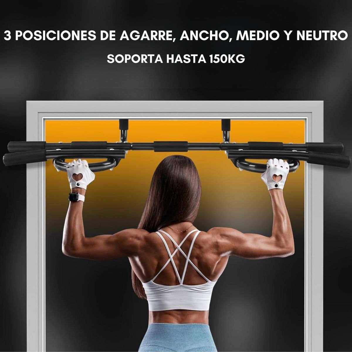 GENERICO - Barra Puerta Dominadas Pull Ups Ejercicios Espalda Abdomen