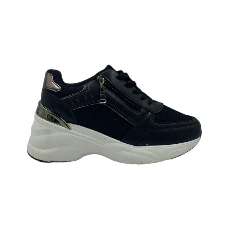HERIEL - Zapatilla Negra Plataforma Mujer