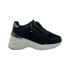 HERIEL - Zapatilla Negra Plataforma Mujer