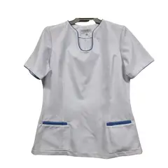 90 GRADOS - Chaquetilla Blanca con Ribetes Azules Para Mujer…