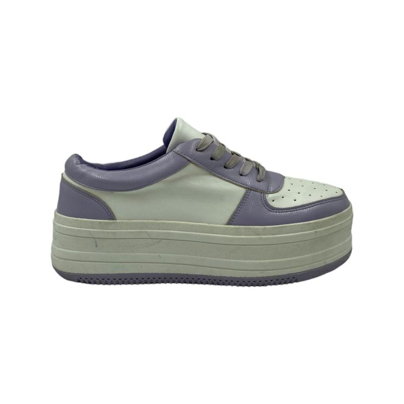 HERIEL - Zapatilla Blanca Plataforma Mujer