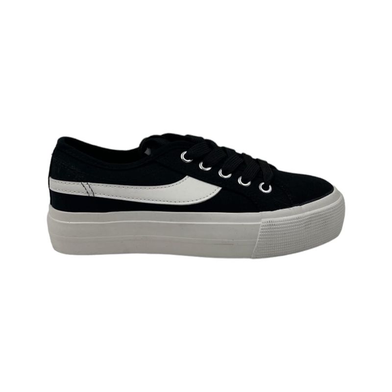 HERIEL - Zapatilla Negra Plataforma Mujer