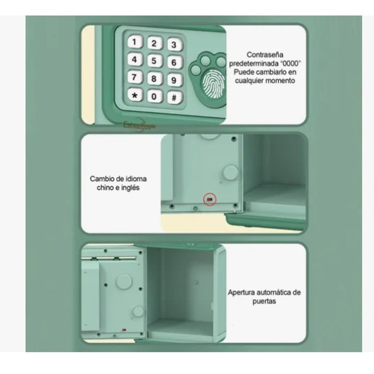 ESHOPANGIE - Alcancía De Ahorro Electrónica Sonido Huella Y Contraseña
