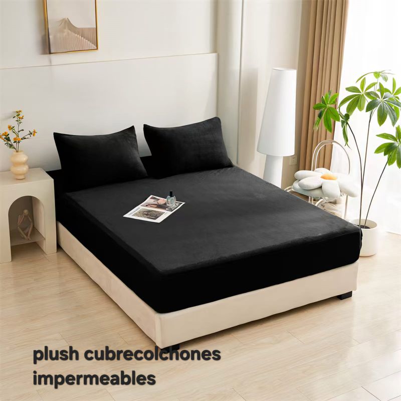 GENERICO - NUEVO CUBRE COLCHON PLUSH PROTECTOR IMPERMEABLE KING