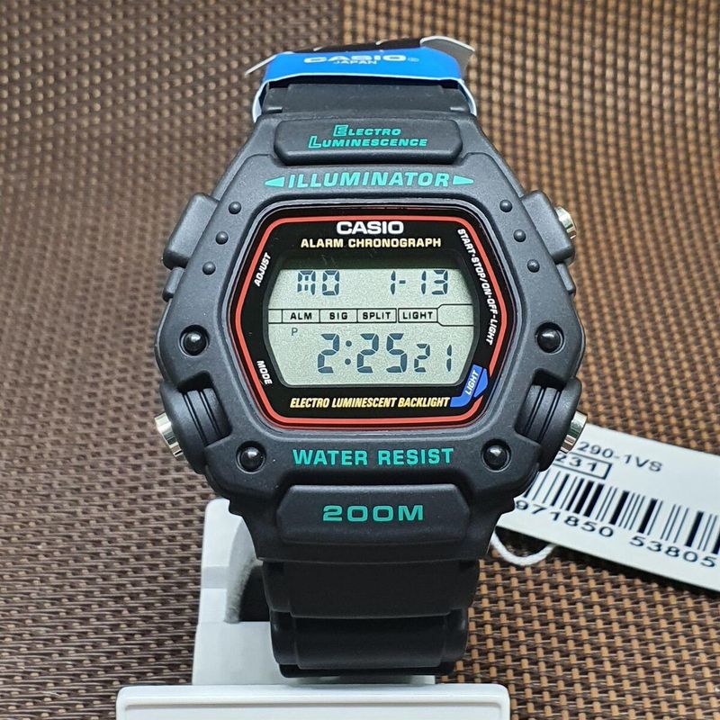 CASIO - RELOJ CASIO DW290-1VS HOMBRE ILUMINATOR WR200M