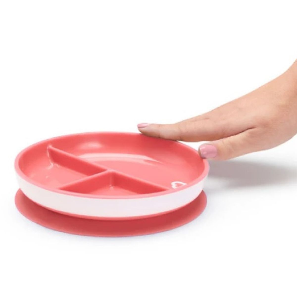 MUNCHKIN - Plato Bebè con succión y División Stay Put Munchkin Rosa