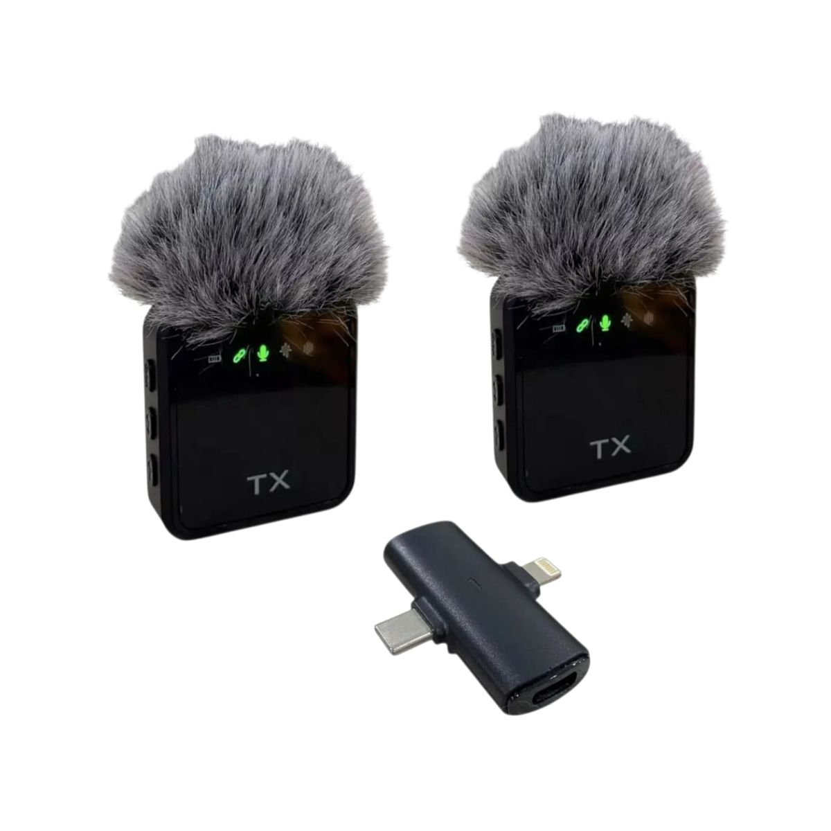 GENERICO - Micrófono De Solapa X2 Con Pelusa Reducción De Ruido