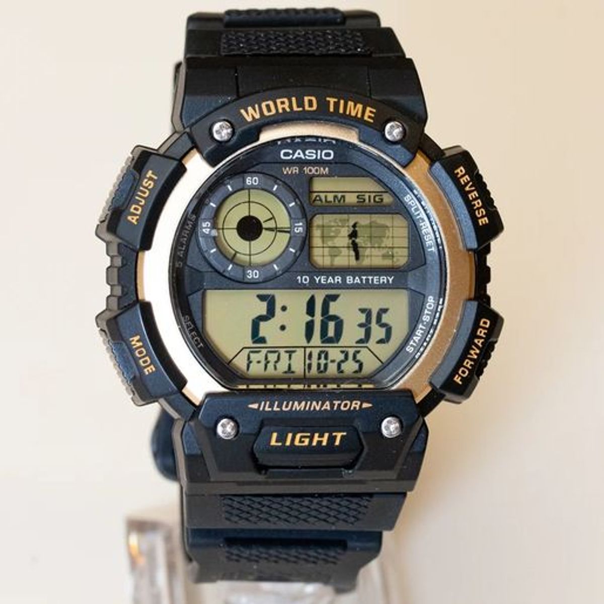 CASIO - RELOJ CASIO AE1400WH-9AV HOMBRE WORLD TIME SUMERGIBLE