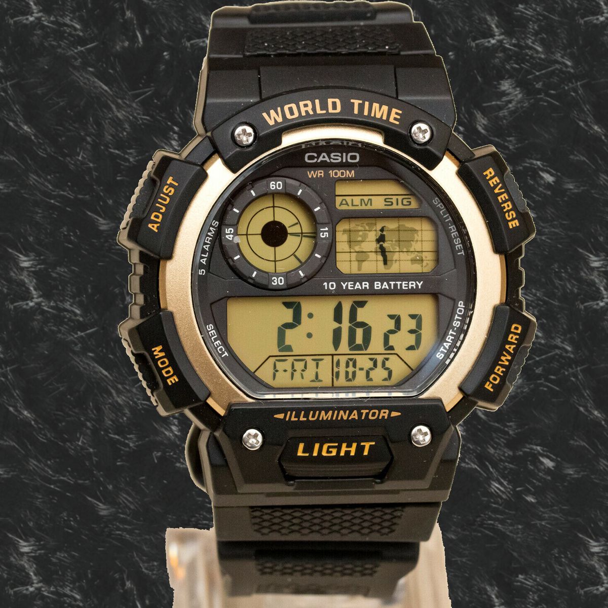 CASIO - RELOJ CASIO AE1400WH-9AV HOMBRE WORLD TIME SUMERGIBLE