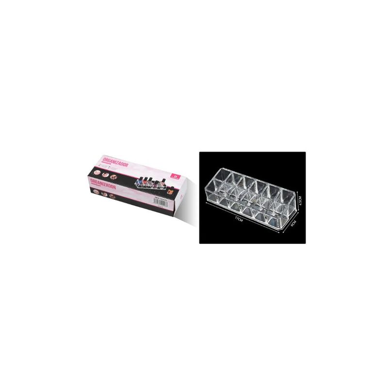 GENERICO - ORGANIZADOR ACRILICO PARA MAQUILLAJE 17CM