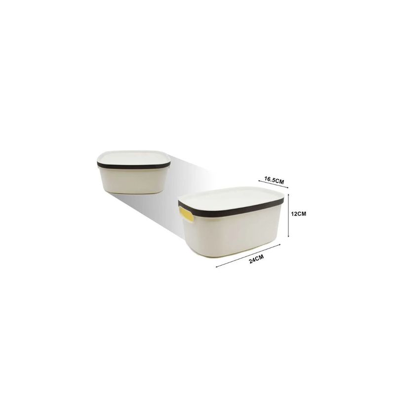 GENERICO - CESTA DE ALMACENAJE MULTIUSOS CON TAPA 24CM