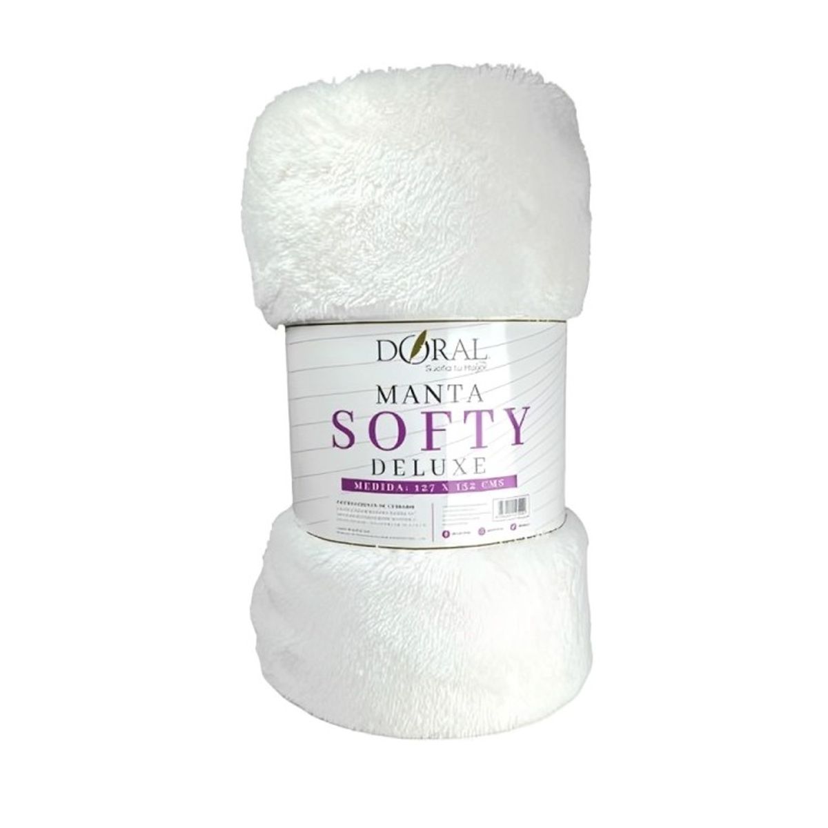 DORAL - Manta Softy Lisa  Blanco  Doral 127×152 cm