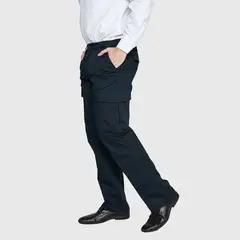 JAYSON - PANTALON CARGO FORRO POLAR HOMBRE AZUL MARINO