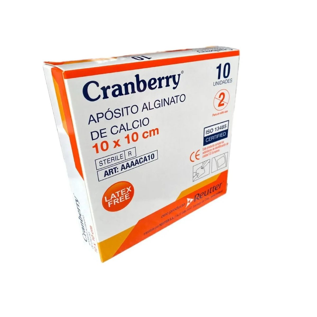 CRANBERRY - Apósito Alginato De Calcio 10x10 Caja 10 Unds - Cranberry