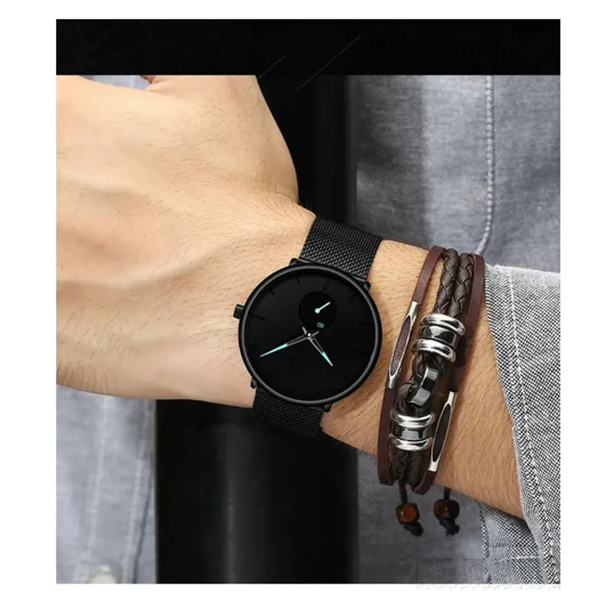 ROYAL - Reloj Crrju Blue Hombre Caballeros Moda Masculina Royal Madriz