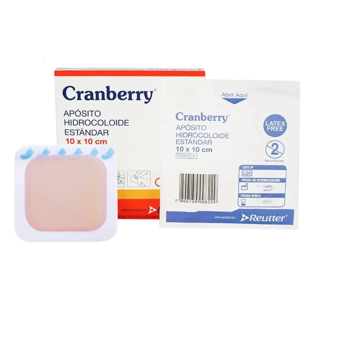 CRANBERRY - Aposito Hidrocoloide Estandar Parche Ulceras 10x10cm 10uds